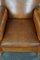Large Cognac Leather Armchair, Image 7