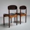 Dining Chairs in Teak, Mahogany and Faux Leather, Italty, 1960s, Set of 2 4