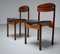 Dining Chairs in Teak, Mahogany and Faux Leather, Italty, 1960s, Set of 2 3