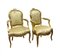 Italienische Armlehnstühle aus vergoldetem Holz, 2er Set 9