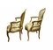 Italienische Armlehnstühle aus vergoldetem Holz, 2er Set 12