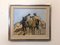 Horse Riders, 1950s, Linen & Silver, Framed, Image 1