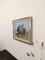 Horse Riders, 1950s, Linen & Silver, Framed, Image 4