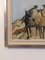 Horse Riders, 1950s, Linen & Silver, Framed 6