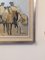 Horse Riders, 1950s, Linen & Silver, Framed 8