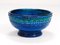 Mid-Century Rimini Blue Glazed Candleholder Bowl attributed to Bitossi for Bitossi, 1950s 4