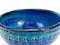 Mid-Century Rimini Blue Glazed Candleholder Bowl attributed to Bitossi for Bitossi, 1950s, Image 9