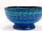 Mid-Century Rimini Blue Glazed Candleholder Bowl attributed to Bitossi for Bitossi, 1950s 10