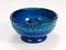 Mid-Century Rimini Blue Glazed Candleholder Bowl attributed to Bitossi for Bitossi, 1950s 5