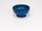 Mid-Century Rimini Blue Glazed Candleholder Bowl attributed to Bitossi for Bitossi, 1950s 7