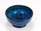 Mid-Century Rimini Blue Glazed Candleholder Bowl attributed to Bitossi for Bitossi, 1950s 6