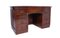 Schreibtisch aus Holz mit Lederplatte 7