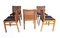 Chairs in Walnut, Leather and Straw from Molteni, Set of 5, Image 6