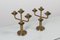 Mid-Century Bauhaus Rationalist Candleholders in Brass, Italy, 1930s, Set of 2 5