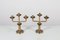 Mid-Century Bauhaus Rationalist Candleholders in Brass, Italy, 1930s, Set of 2 4