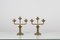 Mid-Century Bauhaus Rationalist Candleholders in Brass, Italy, 1930s, Set of 2, Image 3