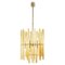 Mid-Century Venini Trilobi Amber Murano Glass Chandelier, Italy, 1950s, Image 1