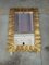 Mid-Century Gold Color Murano Glass and Brass Wall Mirror, 2000s 1