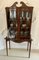 Antique Victorian Mahogany Display Cabinet with Original Painted Decoration, 1880s 3