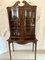 Antique Victorian Mahogany Display Cabinet with Original Painted Decoration, 1880s, Image 1