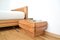 Brutalist Bed and Nightstands in Elm from Maison Regain, France, 1980s, Set of 3 7