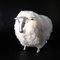 Large Silver Plated and Real Wool  Sheep Sculpture in Brass 1