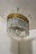 Crystal and Chiseled Bronze Oval Ceiling Light, 1930s 8