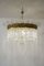 Lampada da soffitto ovale in cristallo e bronzo cesellato, anni '30, Immagine 2