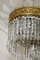 Crystal and Chiseled Bronze Oval Ceiling Light, 1930s 9