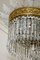 Crystal and Chiseled Bronze Oval Ceiling Light, 1930s, Image 9