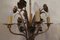 Mid-Century Patinated Gilt Tole Roses Chandelier by Hans Kögl, 1960s, Image 4