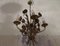 Mid-Century Patinated Gilt Tole Roses Chandelier by Hans Kögl, 1960s 8