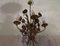 Mid-Century Patinated Gilt Tole Roses Chandelier by Hans Kögl, 1960s, Image 8