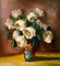 Sully Bersot, White Roses Bouquet, 1939, Oil on Canvas, Framed 1