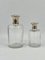Art Deco Silver-Plated and Crystal Perfume Bottles from Maison Gallia, France, 1920s, Set of 2 1