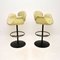 Vintage Leather Tulip Bar Stools by Pierre Paulin from Artifort, 1970, Set of 2 3