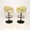 Vintage Leather Tulip Bar Stools by Pierre Paulin from Artifort, 1970, Set of 2, Image 1