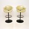 Vintage Leather Tulip Bar Stools by Pierre Paulin from Artifort, 1970, Set of 2 2