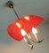 Mid-Century 3-Light Ceiling Light in Brass Metal Plastic in the style of Stilnovo, 1950s, Image 3