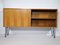 Hairpin Sliding Door Sideboard in Nut Wood with Display Case by Lothar Wegner, 1960s 1