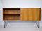 Hairpin Sliding Door Sideboard in Nut Wood with Display Case by Lothar Wegner, 1960s 2