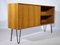 Hairpin Sliding Door Sideboard in Nut Wood with Display Case by Lothar Wegner, 1960s 8