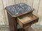 Late 19th Century Walnut Bedside Table with mMarble Top, Image 11