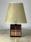 Lampada da tavolo in legno di noce e rame, Italia, anni '90, Immagine 1