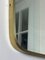 Espejo con marco de latón, Italia, años 60, Imagen 4