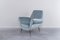 Mid-Century Armchair in Blue Velvet Upholstery, 1950s 4
