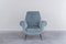 Mid-Century Armchair in Blue Velvet Upholstery, 1950s 1