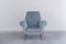 Mid-Century Armchair in Blue Velvet Upholstery, 1950s, Image 1