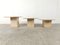 Vintage Travertine Nesting Tables, 1970s, Set of 3 5