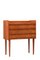 Danish Bedside Table in Teak with Three Drawers, 1960s, Image 1